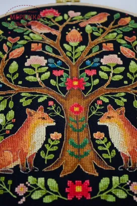 Фото Набір для вишивання хрестиком AbrisArt Дерево лісових історій AH-298