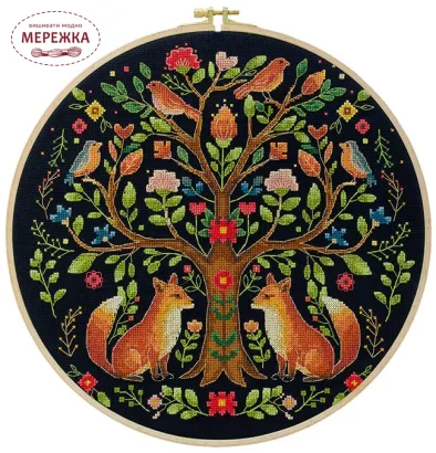 Фото Набір для вишивання хрестиком AbrisArt Дерево лісових історій AH-298