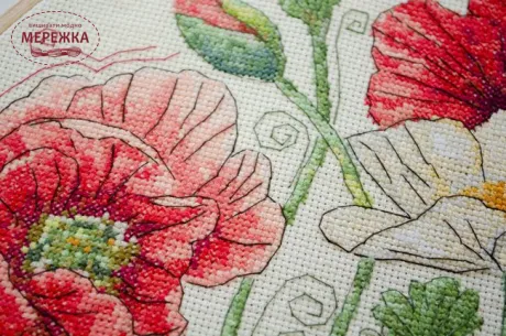 Фото Набір для вишивання хрестиком AbrisArt Коли маки цвітуть AH-299