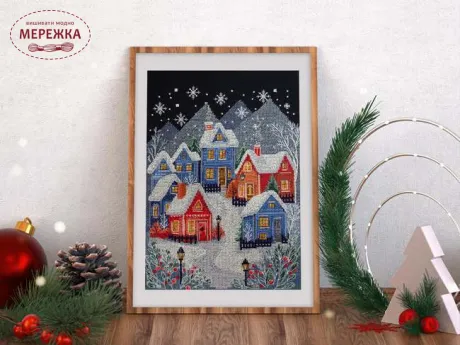 Фото Набір для вишивання хрестиком AbrisArt Ніч перед Різдвом AH-302
