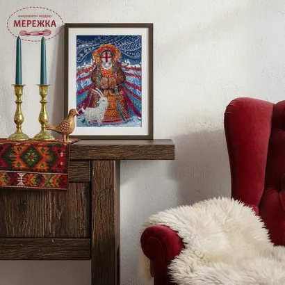 Фото Набір для вишивання хрестиком AbrisArt Зимова мотанка АН-314