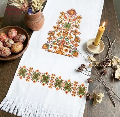 Фото Набір для вишивання хрестиком AbrisArt Рушник "Оберіг дому" АНЕ-004