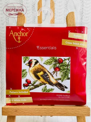 Фото набору для вишивання хрестиком Anchor Щиглик PCE205