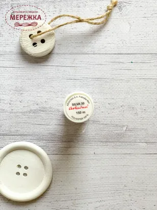 Нитка металізована Silva, срібло