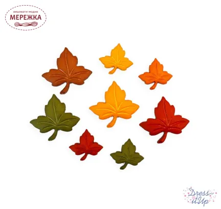Фото Dress It Up набір пришивних декоративних гудзиків Autumn Leaves 323