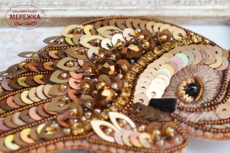 Фото набору для вишивання бісером TelaArtis Брошка Сова Луіза Б-027