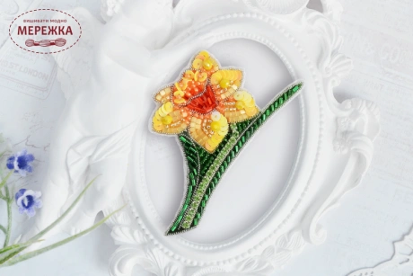 Фото TelaArtis Брошка Нарцис Б-032-2