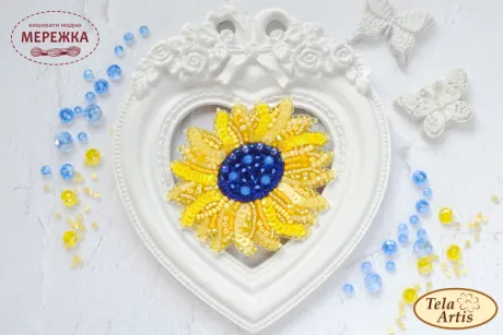 Набір для вишивання бісером TelaArtis Брошка Сонях Б-033 фото