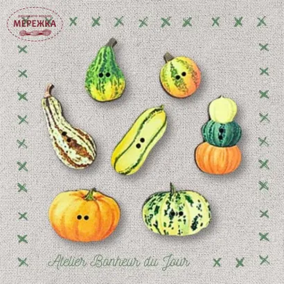 Фото Atelier Bonheur du jour Набір дерев'яних гудзиків B-04