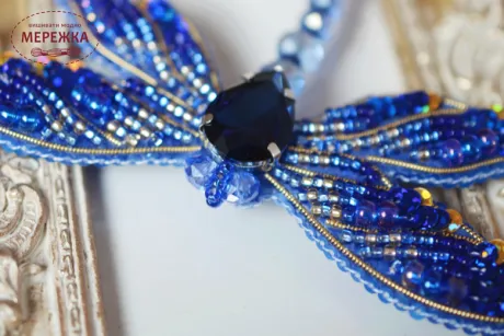 Фото набору для вишивання бісером TelaArtis Брошка Синя бабка Б-212