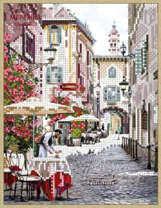 Фото схема під бісер Кафе у дворику