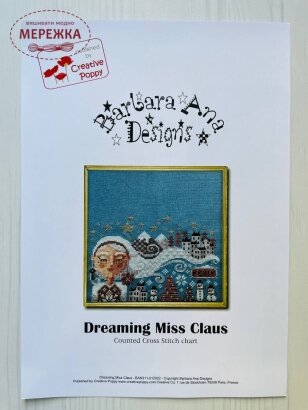 Схема для вишивання Barbara Ana Designs Dreaming Miss Claus фото