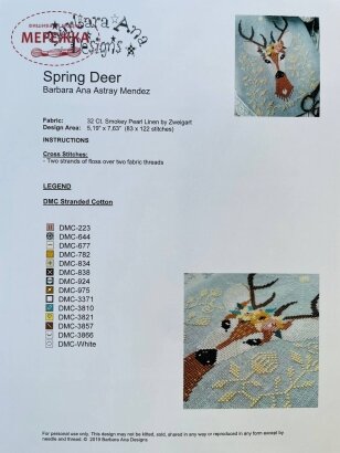 Фото Схема для вишивання Barbara Ana Designs Spring Deer