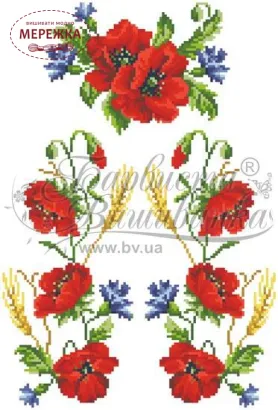 Фото Блуза БД010 Маки Волошки