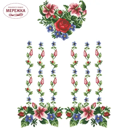 Схема Блуза 014 Барвиста Вишиванка