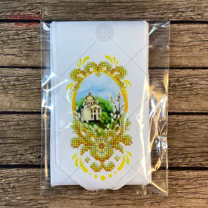 Фото бант для вишивання бісером на кошик БК-073