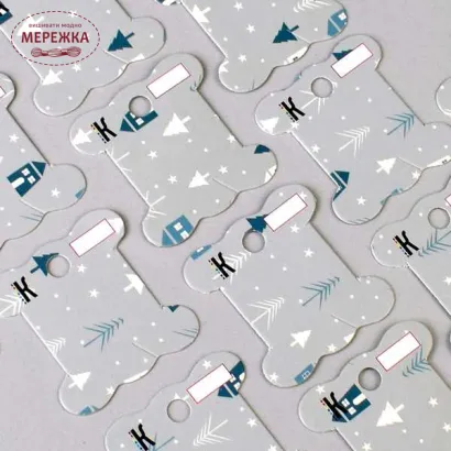 Фото Картонні бобіни 48 шт. Кольорова Зимовий малюнок 3 БК-12