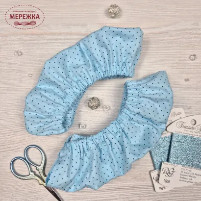 Фото JustCraft чохол для рами Арабеска (56 см) (темна крапка на голубому)