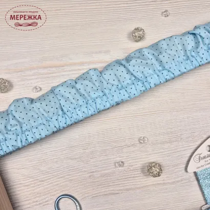 Фото JustCraft чохол для рами Арабеска (56 см) (темна крапка на голубому)