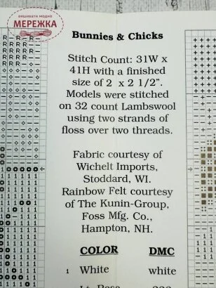 Фото The Prairie Schooler Ключ до Схеми Bunnies and Chicks #121