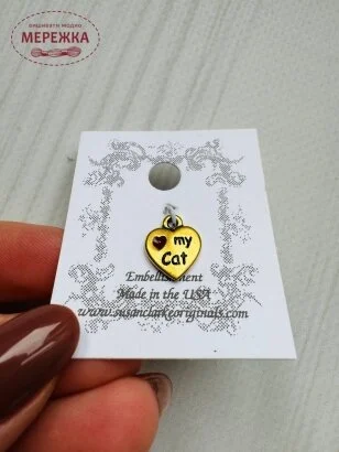 Фото Susan Clarke Originals Cat Charm CH-15 - Пришивний елемент 