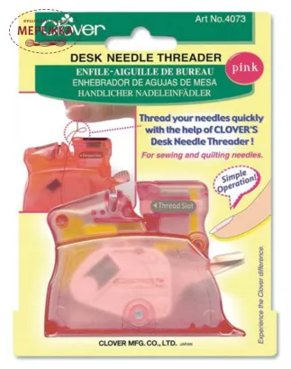 Фото нитковдівач Кловер автоматичний рожевий