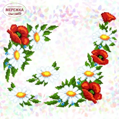 Водорозчинний флізелін Букет з ромашками