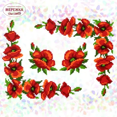 Водорозчинний флізелін К-233 Маки