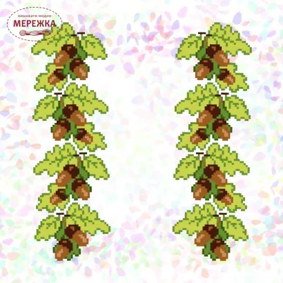 Водорозчинний флізелін Дубове листя