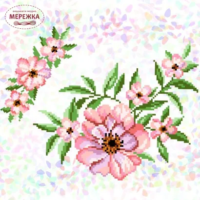 Водорозчинний флізелін Чайна троянда