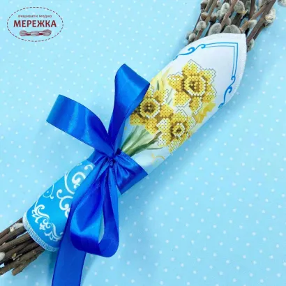 Фото VIRENA Хустка для оздоблення великоднього букета 19*26 см. ХВБ_025