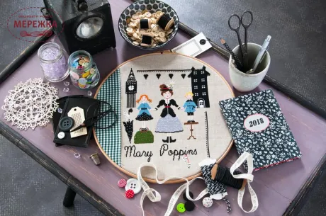 Фото Creation Point de Croix Журнал Agenda / Calendrier 2018 Lilli Violette