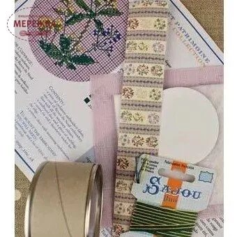 Фото Набір для вишивання хрестиком Sajou Декоративна скринька Flower Dyer's Madder #08