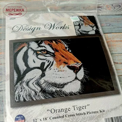 Фото Набір для вишивання Design Works Orange Tiger 2929