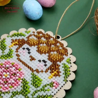 Фото Набір для вишивання бісером Кольорова Баранчик Тепла D-12