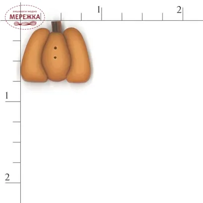 Фото Just Another Button Гудзик Small Golden Pumpkin 2241.S