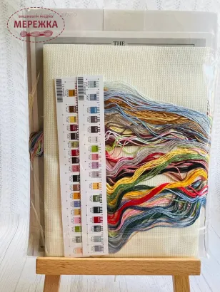 Фото набір для вишивання хрестиком Різдвяні іграшки 08785