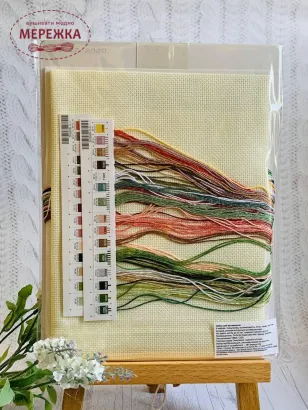 Фото набір для вишивання Dimensions Метелик та клематиси 13686