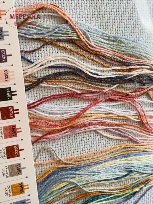 Фото набір для вишивання Мушлі на голубому 13725