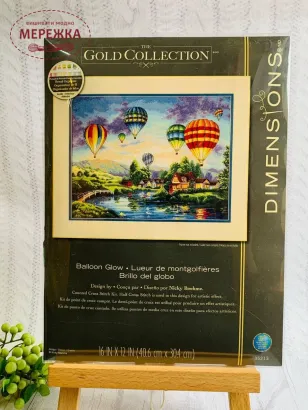 Фото набір для вишивання Повітряні кулі 35213