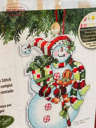 Фото набір для вишивання новорічної іграшки Солодощі