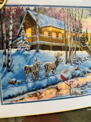 Фото набір для вишивання Зимова каюта 70-08976