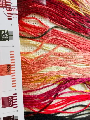 Фото набір для вишивання Діменшинз Коралові піони 70-35298