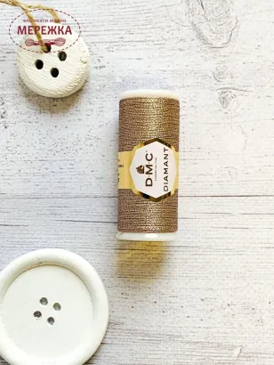 Фото нитка металізована ДМС беж