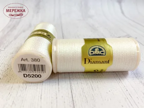 Нитка металізована DMC, біла