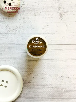 Фото нитка металізована ДМС зелена