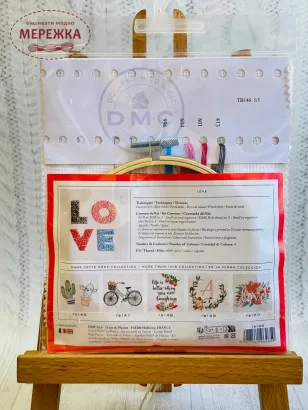Набір для вишивання хрестиком DMC L O V E ТВ146 фото