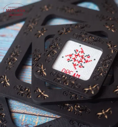 Фото П'яльця для вишивання WonderstitchUA магнітні, 26*26 см. (17*17 см.) Black