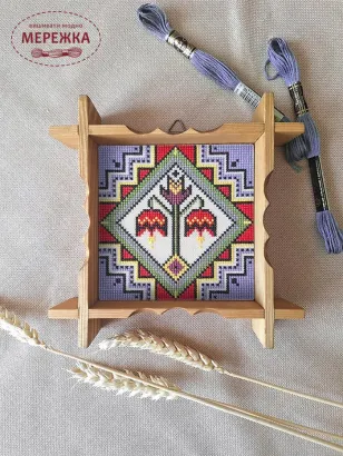 Фото Набір для вишивання хрестиком LittleStitch Орнамент№6 - Барва (Aida 16) К-106