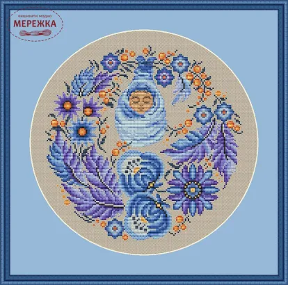 Фото Набір для вишивання хрестиком LittleStitch Блакитний віночок 250065